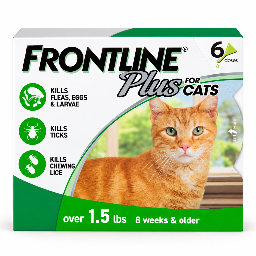 Frontline Plus for Cats and Kittens – 6 Month Flea and Tick Prevention