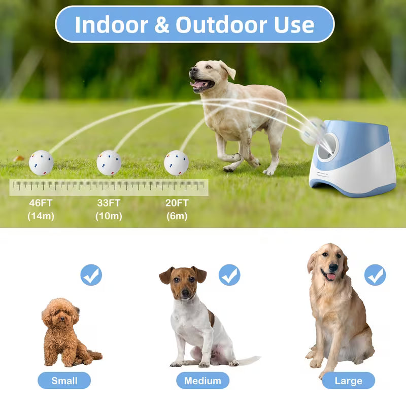 Automatic Ball Launcher for Dogs – Adjustable Indoor Outdoor Dog Ball Thrower – photo 2