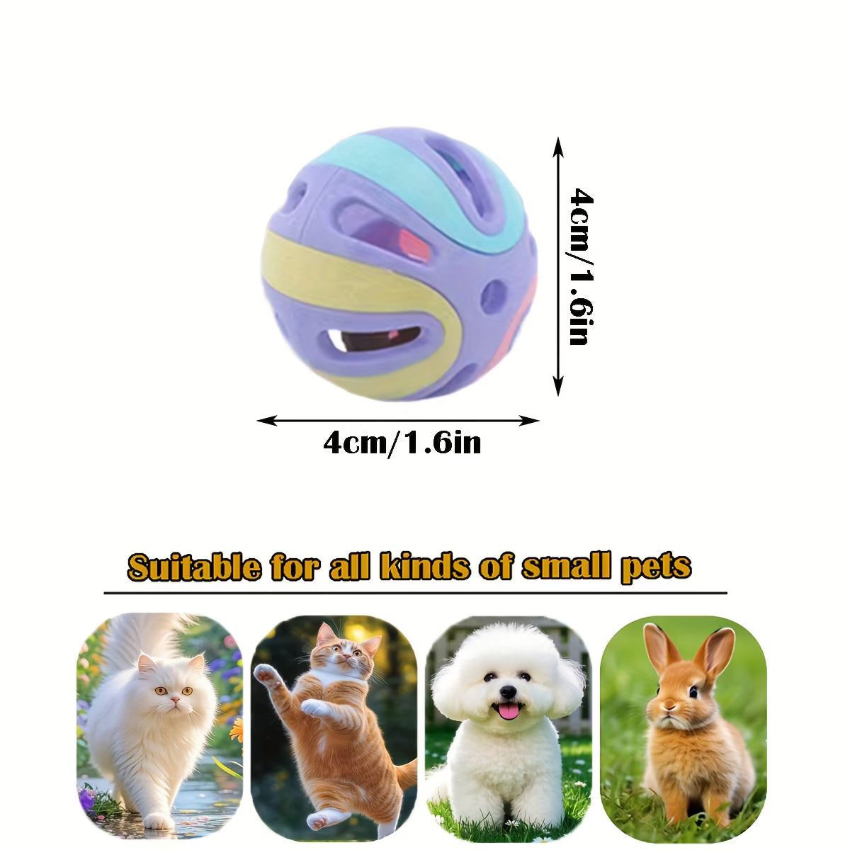 Interactive Bell Cat Toy Balls – Hollow Bite Resistant Pack for Indoor Cats – photo 4