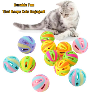 Interactive Bell Cat Toy Balls – Hollow Bite Resistant Pack for Indoor Cats – photo 8