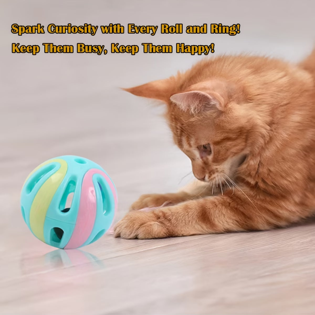 Interactive Bell Cat Toy Balls – Hollow Bite Resistant Pack for Indoor Cats – photo 3