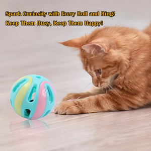 Interactive Bell Cat Toy Balls – Hollow Bite Resistant Pack for Indoor Cats – photo 3