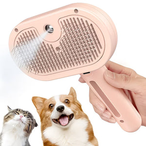 3-in-1 Steam Pet Hair Remover and Deshedding Grooming Brush for Dogs and Cats – photo 2