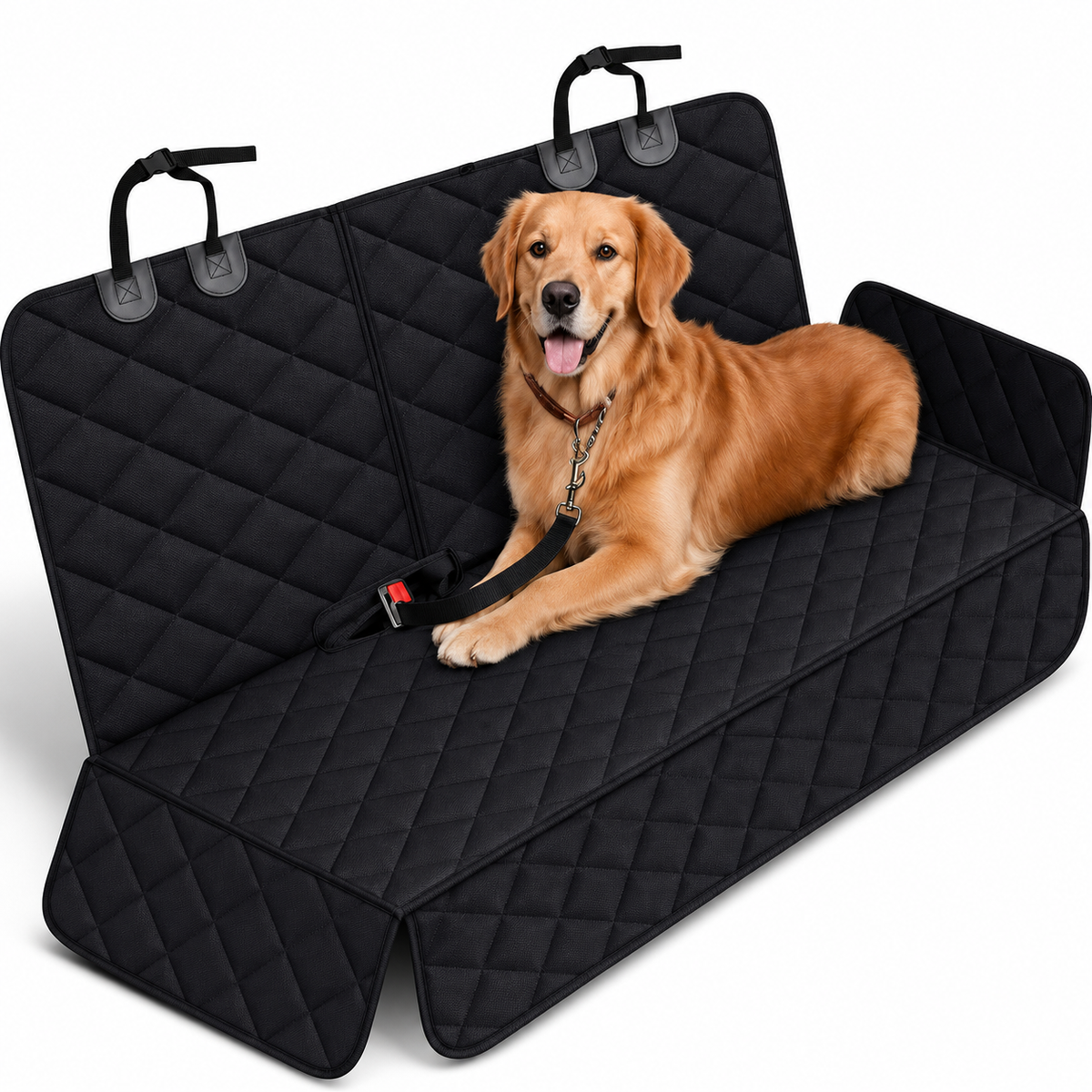 Waterproof Dog Car Seat Cover with Middle Armrest Access – photo 2