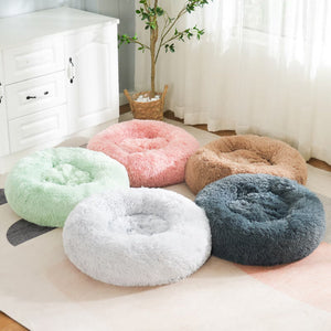 Donut Cat Bed – Calming Plush Round Cat Bed for Indoor Cats All Seasons – photo 5