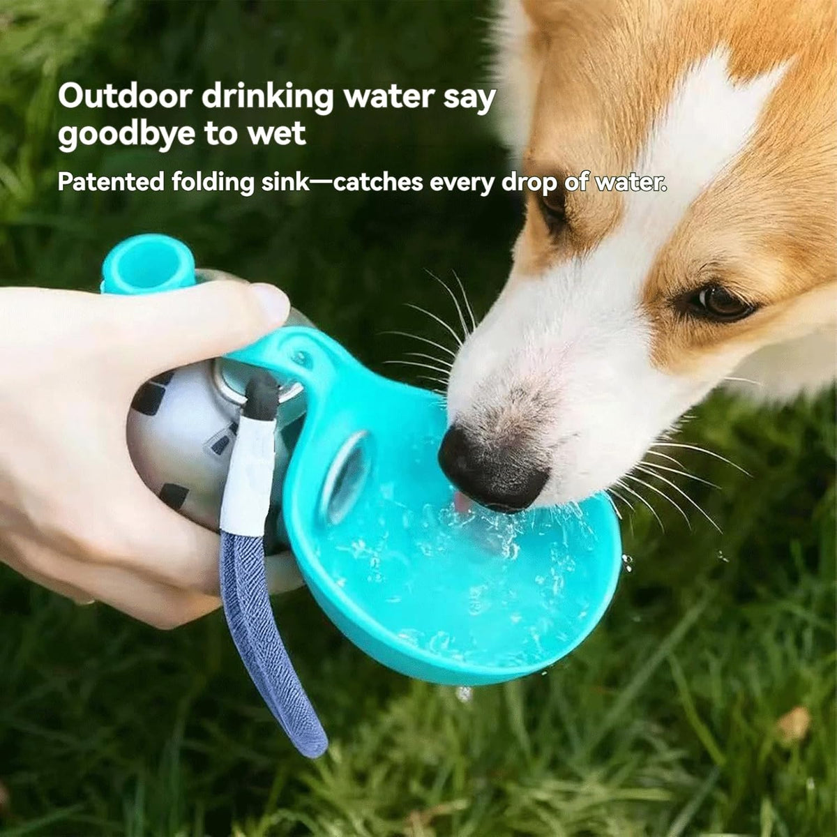 Portable Dog Water Bottle with Foldable Silicone Bowl – Dog Travel Water Bottle – photo 4