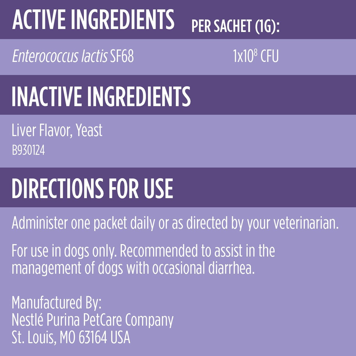 Purina Pro Plan FortiFlora Dog Probiotic, 30 sachets