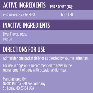 Purina Pro Plan FortiFlora Dog Probiotic, 30 sachets