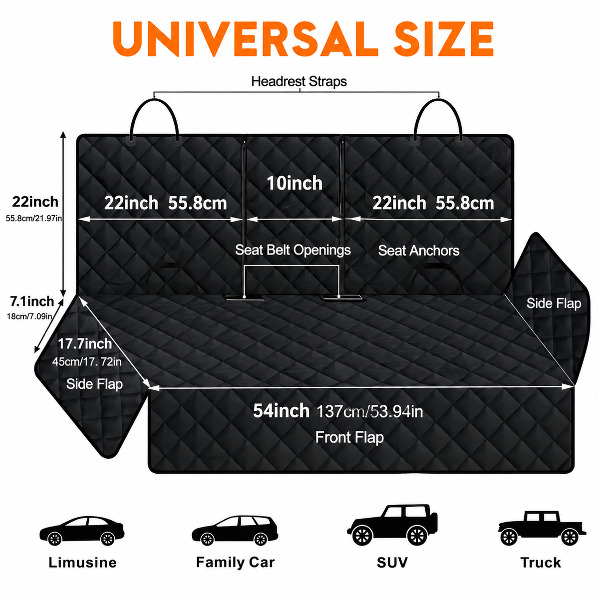 Waterproof Dog Car Seat Cover with Middle Armrest Access – photo 3