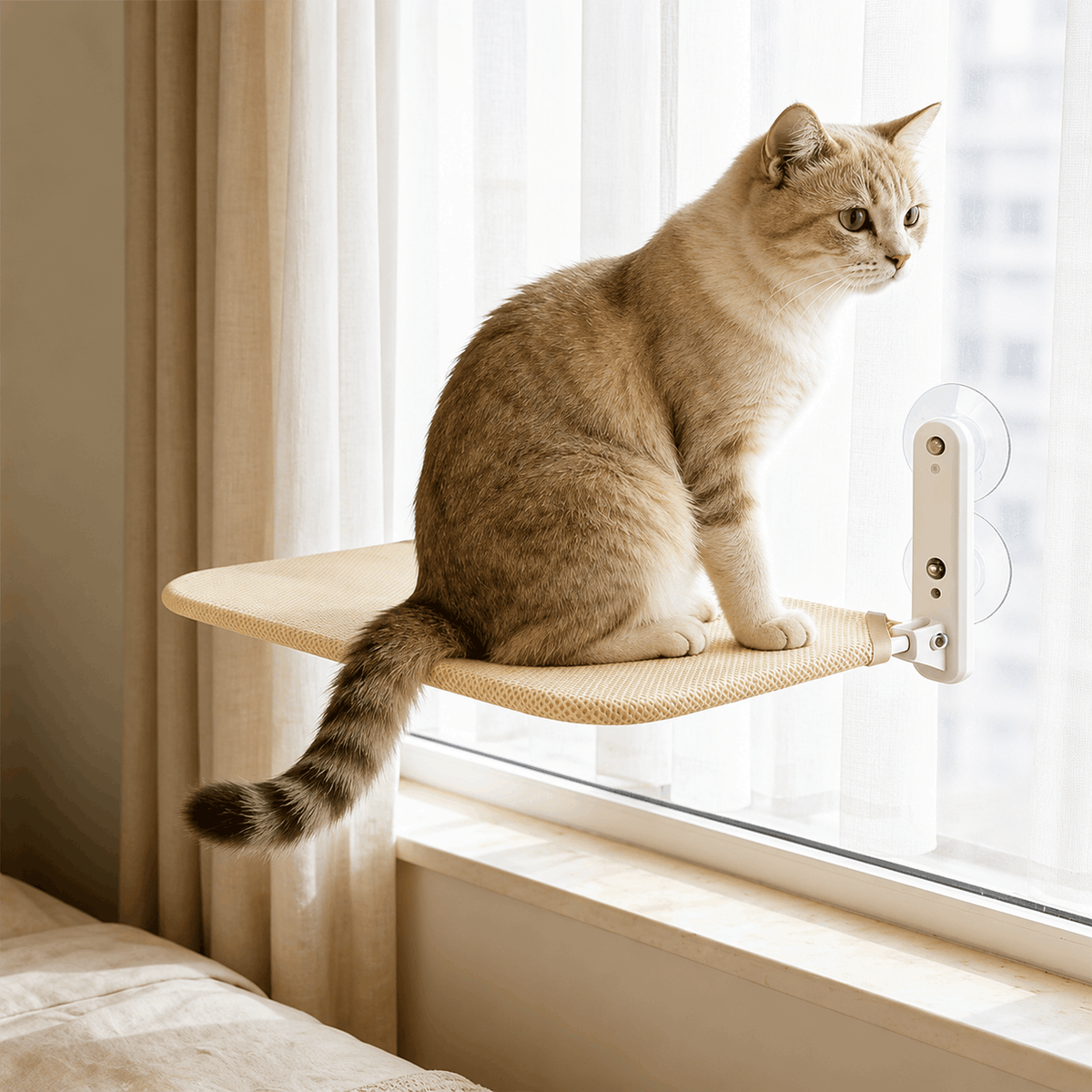 Cat Window Perch Suction Cup – No-Drill Cat Window Hammock Seat Bed – photo 5