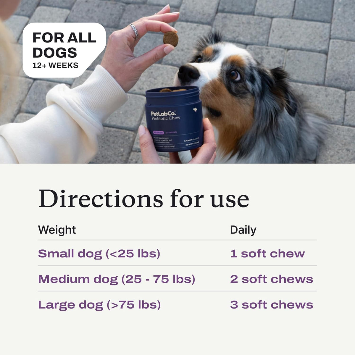PetLab Co. Probiotic Chews for Dogs – Gut Health Supplement 30 Count – photo 4