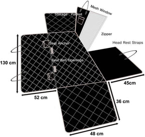 Car seat hammock dimensions and layout