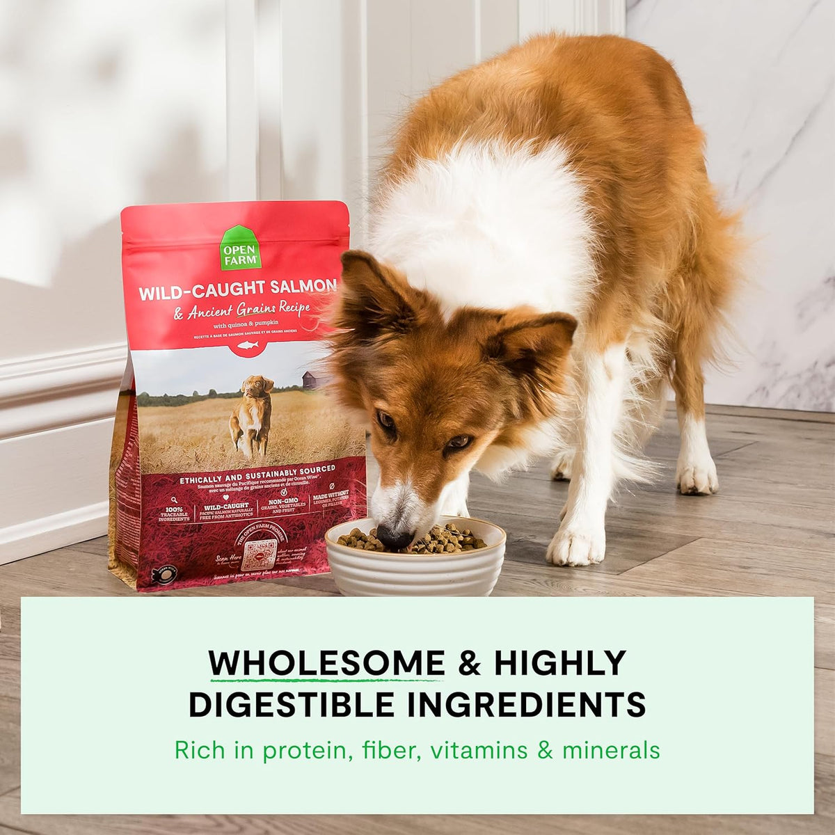 Open Farm Wild-Caught Salmon & Ancient Grains Dry Dog Food, 4 lb – photo 7