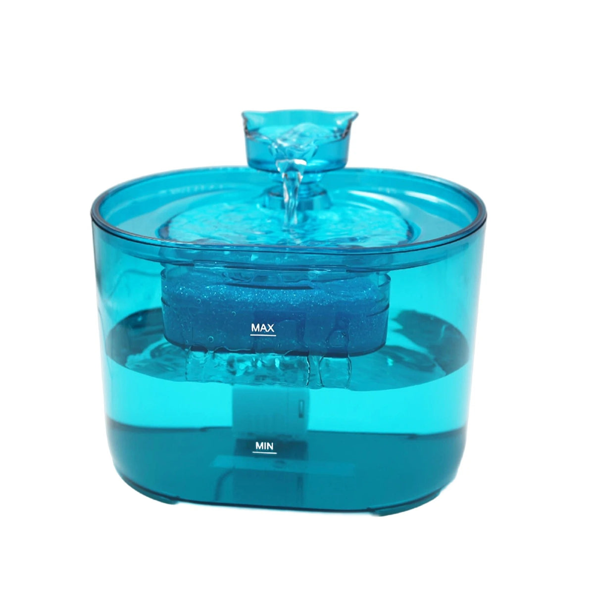 Blue cat water fountain