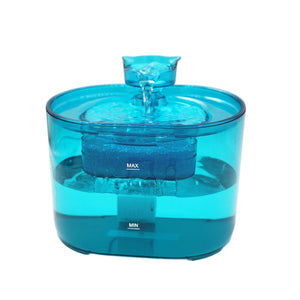 Blue cat water fountain