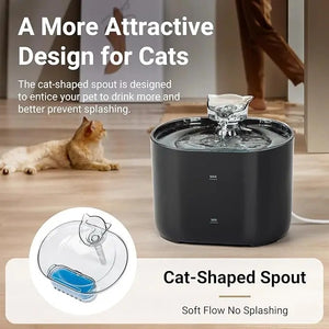 Cat-shaped spout with soft flow