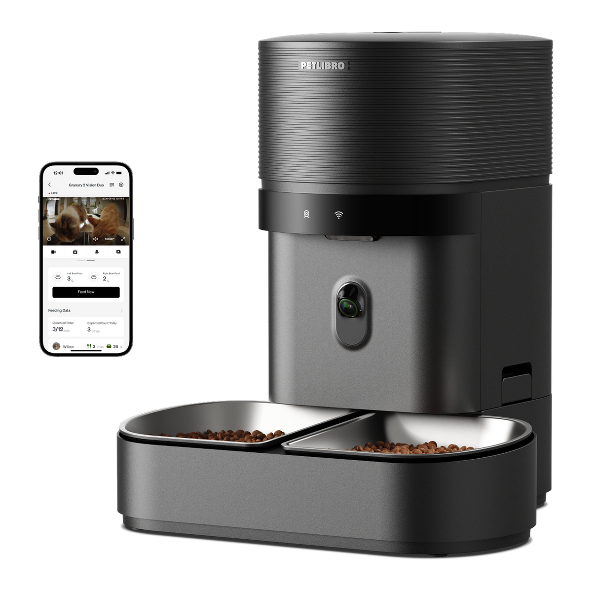 PETLIBRO Granary 2 Vision Duo smart feeder, black